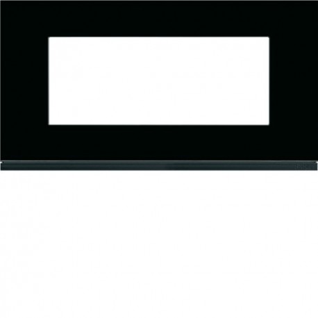 Plaque 5M E71 midnight glass - APPAREILLAGE MURAL GALLERY HAGER WXP4105