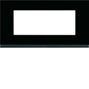 Plaque 5M E71 midnight glass - APPAREILLAGE MURAL GALLERY HAGER WXP4105