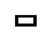 Plaque 5M E71 midnight glass - APPAREILLAGE MURAL GALLERY HAGER WXP4105