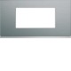 Plaque 4M E71 bright inox - APPAREILLAGE MURAL GALLERY HAGER WXP4204