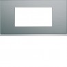 Plaque 4M E71 bright inox - APPAREILLAGE MURAL GALLERY HAGER WXP4204