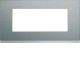 Plaque 5M E71 bright inox - APPAREILLAGE MURAL GALLERY HAGER WXP4205