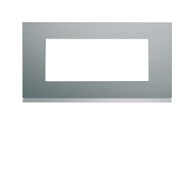 Plaque 5M E71 bright inox - APPAREILLAGE MURAL GALLERY HAGER WXP4205