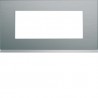Plaque 5M E71 bright inox - APPAREILLAGE MURAL GALLERY HAGER WXP4205