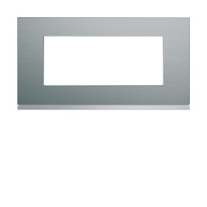 Plaque 5M E71 bright inox - APPAREILLAGE MURAL GALLERY HAGER WXP4205