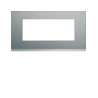 Plaque 5M E71 bright inox - APPAREILLAGE MURAL GALLERY HAGER WXP4205