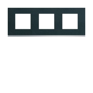 Plaque 3P H71 dark rock - APPAREILLAGE MURAL GALLERY HAGER WXP4413