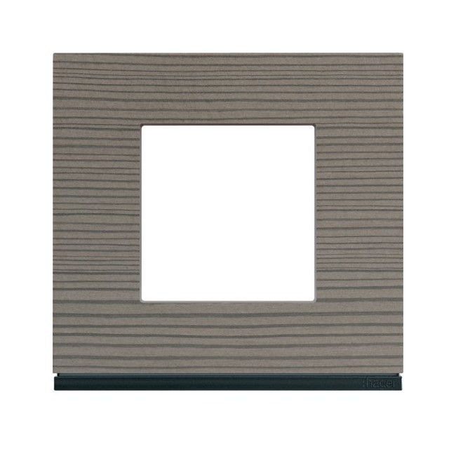 Plaque 1P grey wood - APPAREILLAGE MURAL GALLERY HAGER WXP4802