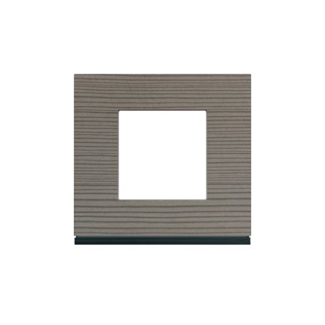 Plaque 1P grey wood - APPAREILLAGE MURAL GALLERY HAGER WXP4802