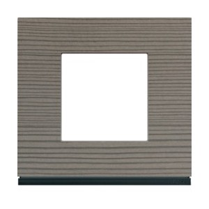 Plaque 1P grey wood - APPAREILLAGE MURAL GALLERY HAGER WXP4802