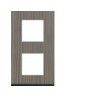 Plaque 2P V71 grey wood - APPAREILLAGE MURAL GALLERY HAGER WXP4842