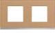 Plaque 2P H71 cord leather - APPAREILLAGE MURAL GALLERY HAGER WXP5112