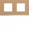 Plaque 2P H71 cord leather - APPAREILLAGE MURAL GALLERY HAGER WXP5112