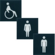 Etiquette voyant 2M WC - APPAREILLAGE MURAL GALLERY HAGER WXA604