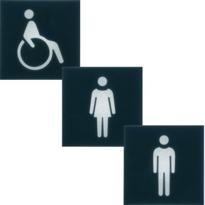 Etiquette voyant 2M WC - APPAREILLAGE MURAL GALLERY HAGER WXA604