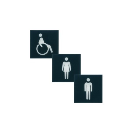 Etiquette voyant 2M WC - APPAREILLAGE MURAL GALLERY HAGER WXA604