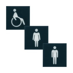 Etiquette voyant 2M WC - APPAREILLAGE MURAL GALLERY HAGER WXA604