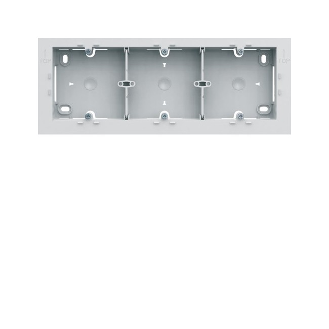 Boite saillie triple pure - APPAREILLAGE MURAL GALLERY HAGER WXA683B