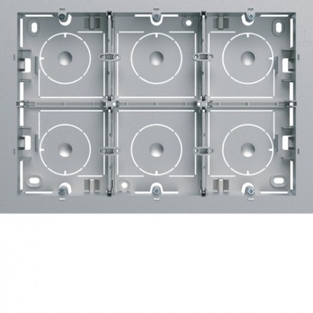 Boite saillie 16M titane - APPAREILLAGE MURAL GALLERY HAGER WXA686T