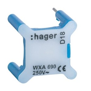 Voyant pour inter 230V bleu - APPAREILLAGE MURAL GALLERY HAGER WXA690