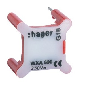 Voyant pour inter 230V rouge - APPAREILLAGE MURAL GALLERY HAGER WXA691