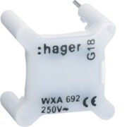 Voyant pour inter 230V blanc - APPAREILLAGE MURAL GALLERY HAGER WXA692