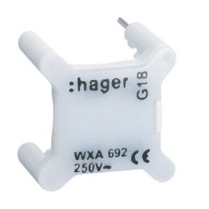 Voyant pour inter 230V blanc - APPAREILLAGE MURAL GALLERY HAGER WXA692