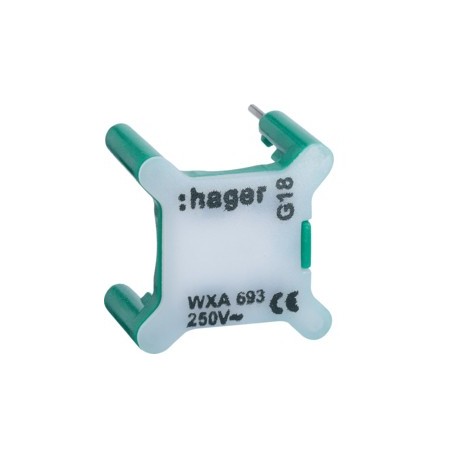 Voyant pour inter 230V vert - APPAREILLAGE MURAL GALLERY HAGER WXA693