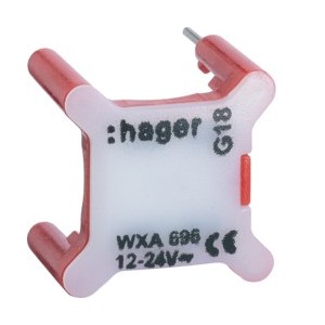 Voyant pour inter 2/24V rouge - APPAREILLAGE MURAL GALLERY HAGER WXA696