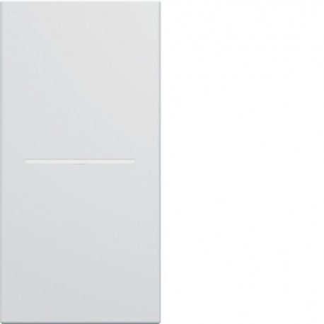 Enjoliveur interrupteur à voyant 1 module pure GALLERY HAGER WXD011B