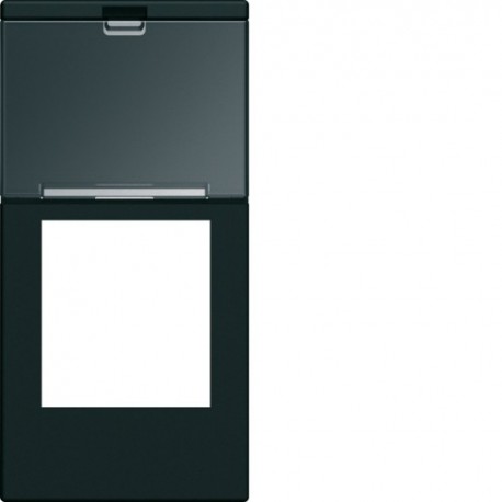 Enjo RJ45 porte-etiqu 1M night - APPAREILLAGE MURAL GALLERY HAGER WXD205N