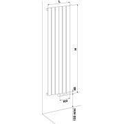 Radiateur électrique ACOVA - FASSANE Vertical 750W - inertie fluide - THX-075-150-TF