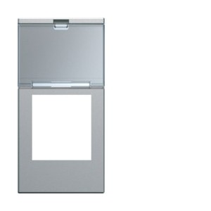 Enjo RJ45 porte-etiqu 1M titan - APPAREILLAGE MURAL GALLERY HAGER WXD205T