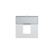 Enjo RJ45 porte-etiqu 2M pure - APPAREILLAGE MURAL GALLERY HAGER WXD206B