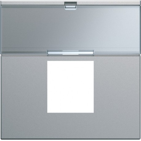 Enjo RJ45 porte-etiqu 2M titan - APPAREILLAGE MURAL GALLERY HAGER WXD206T