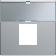 Enjo RJ45 porte-etiqu 2M titan - APPAREILLAGE MURAL GALLERY HAGER WXD206T