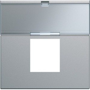 Enjo RJ45 porte-etiqu 2M titan - APPAREILLAGE MURAL GALLERY HAGER WXD206T
