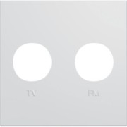 Enjo prise TV+FM 2M pure - APPAREILLAGE MURAL GALLERY HAGER WXD253B