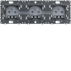 PC 2P+T triple - APPAREILLAGE MURAL GALLERY HAGER WXF123