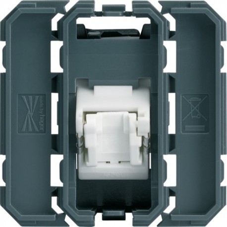RJ45 cat.6 FTP 2M incline 45° - APPAREILLAGE MURAL GALLERY HAGER WXF231
