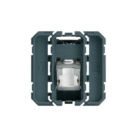 RJ45 cat.6 STP 2M incline 45° - APPAREILLAGE MURAL GALLERY HAGER WXF232