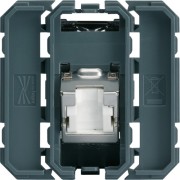 RJ45 cat.6A STP 2M incline 45° - APPAREILLAGE MURAL GALLERY HAGER WXF233