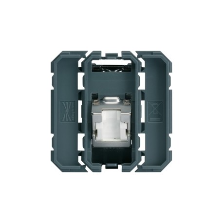 RJ45 cat.6A STP 2M incline 45° - APPAREILLAGE MURAL GALLERY HAGER WXF233