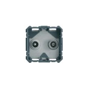 Prise TV+FM directe 2M - APPAREILLAGE MURAL GALLERY HAGER WXF253