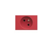 PC goulotte 2P+T 16A rouge - APPAREILLAGE MURAL GALLERY HAGER WXF421R