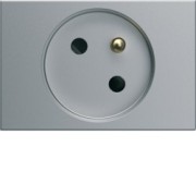 PC goulotte 2P+T 16A titane - APPAREILLAGE MURAL GALLERY HAGER WXF421T