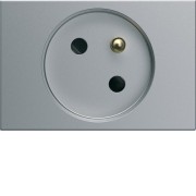 PC goulotte 2P+T 16A titane - APPAREILLAGE MURAL GALLERY HAGER WXF421T