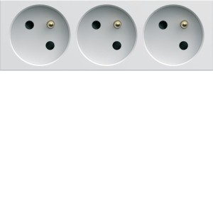 PC triple goul. 2P+T 16A pure - APPAREILLAGE MURAL GALLERY HAGER WXF423B