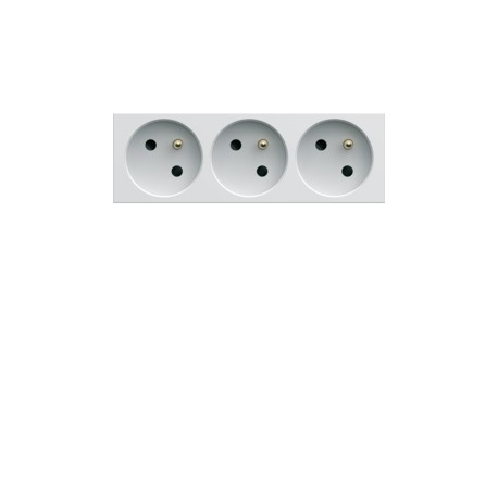 PC triple goul. 2P+T 16A pure - APPAREILLAGE MURAL GALLERY HAGER WXF423B
