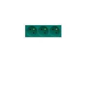 PC triple goul 2P+T 16A vert - APPAREILLAGE MURAL GALLERY HAGER WXF423V